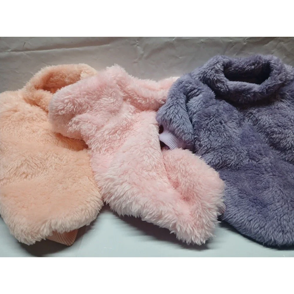 3 Pack Of Xs Fuzzy Warm Dog Shirts